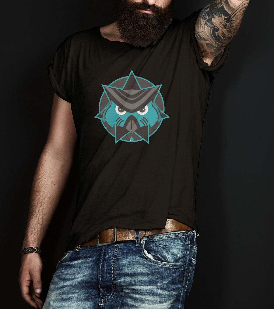 Alone Owl Mask With Star Emblem T-Shirt