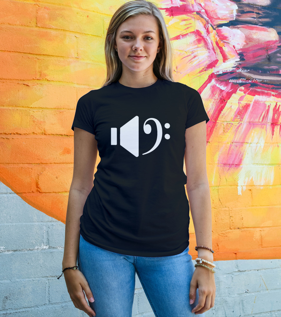 Bass Speaker Clef Symbol Combination T-Shirt