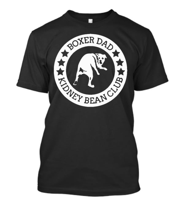 Boxer Dad Kidney Bean Club Circle Emblem With Stars T-Shirt