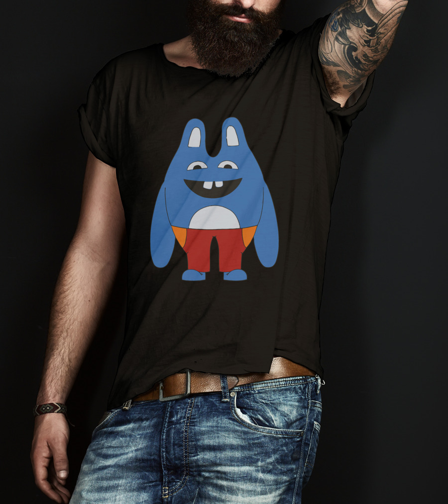 Broad City Blue Cartoon Character In Red Shorts T-Shirt