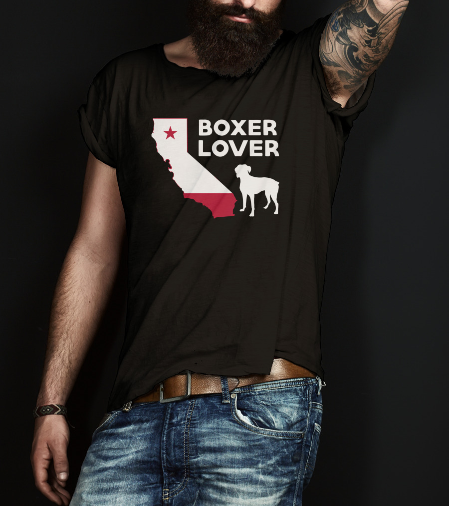 California Boxer Dog Enthusiast T-Shirt