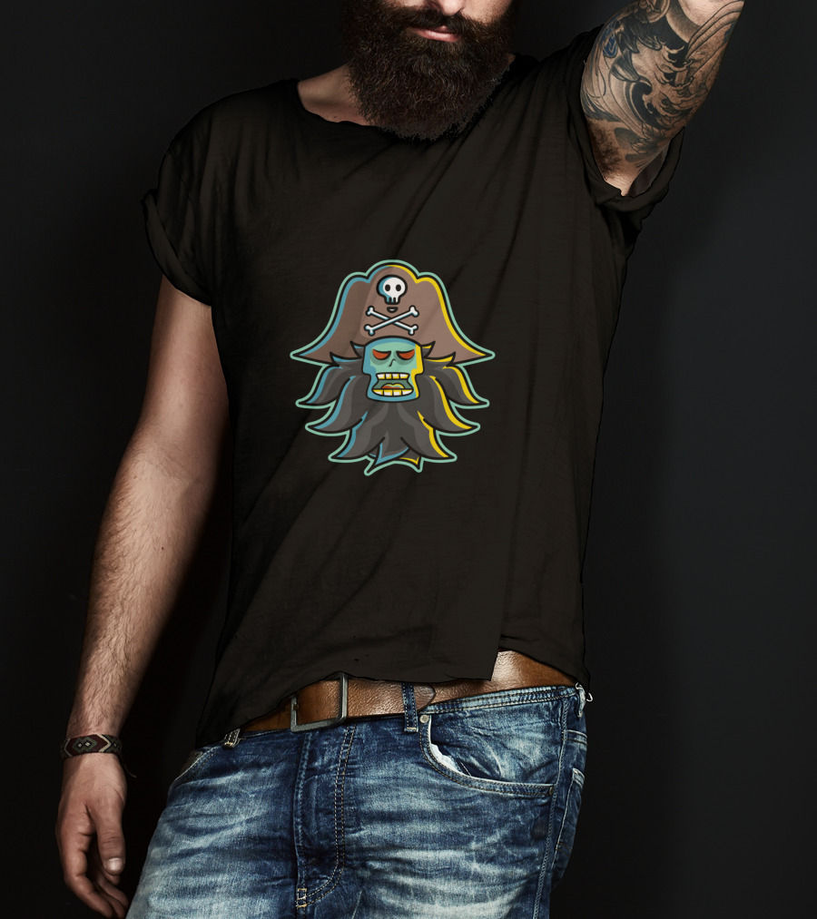 Pirate Lechuck Skull And Crossbones Hat T-Shirt