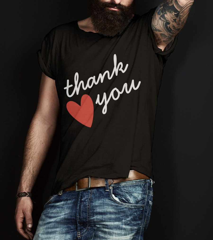 Thank You Red Heart T-Shirt