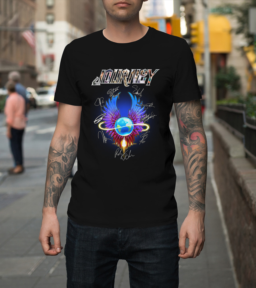 Journey Band Winged Globe T-Shirt