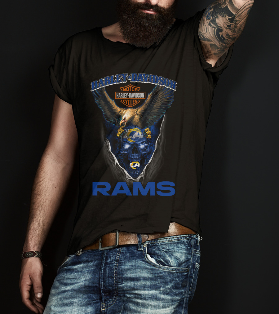 Harley Davidson Los Angeles Rams Hd29Nfl T-Shirt