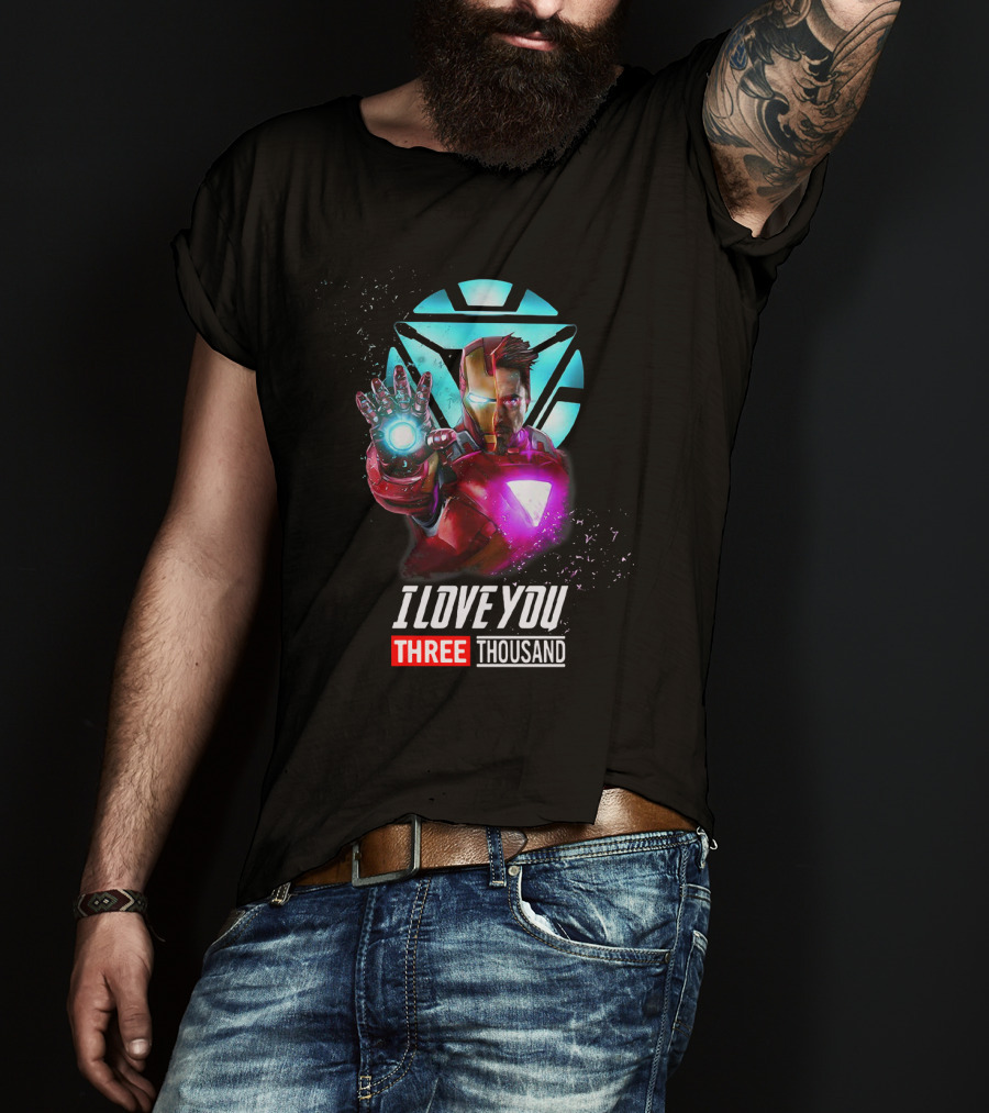 Avengers Iron Man I Love You Three Thousand Arc Reactor T-Shirt