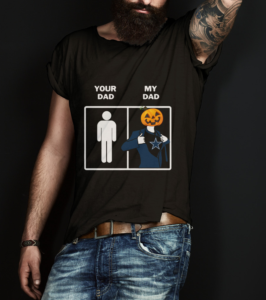 Your Dad My Dad Dallas Halloween Pumpkin Star T-Shirt