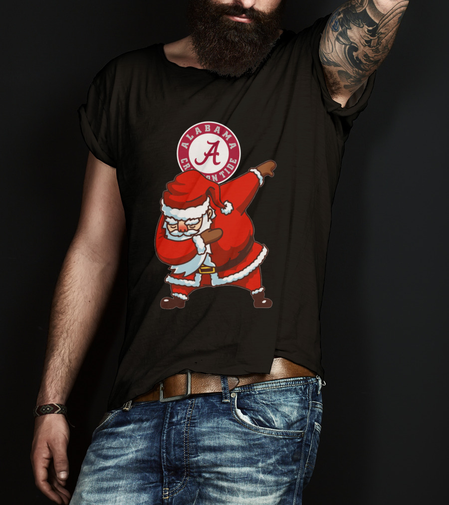 Alabama Crimson Tide Santa Dab T-Shirt