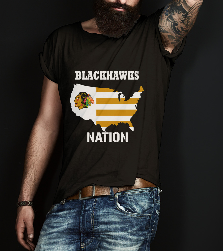 Blackhawks Nation Usa T-Shirt