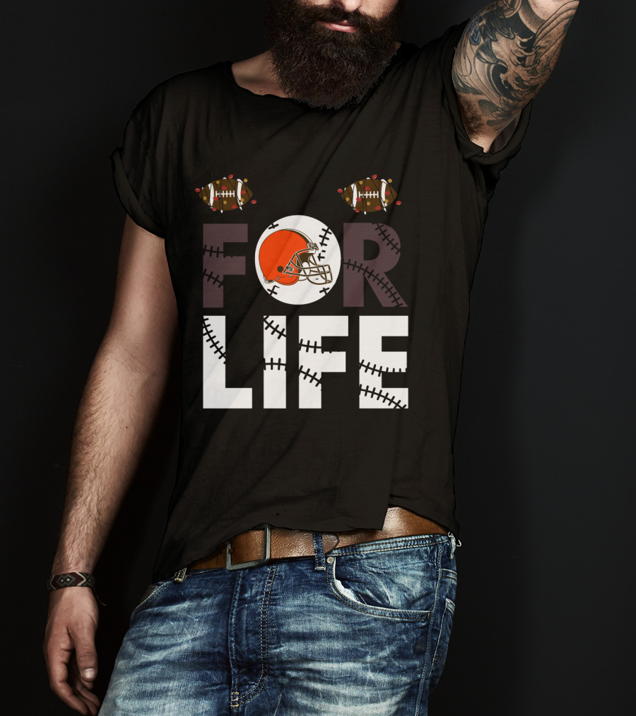 Cleveland Browns Helmet For Life Football Fan T-Shirt