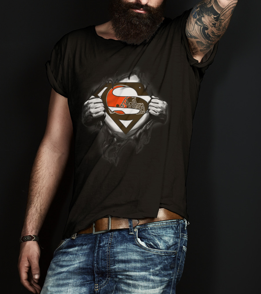 Cleveland Browns Super Hero Logo NFL Football T-Shirt