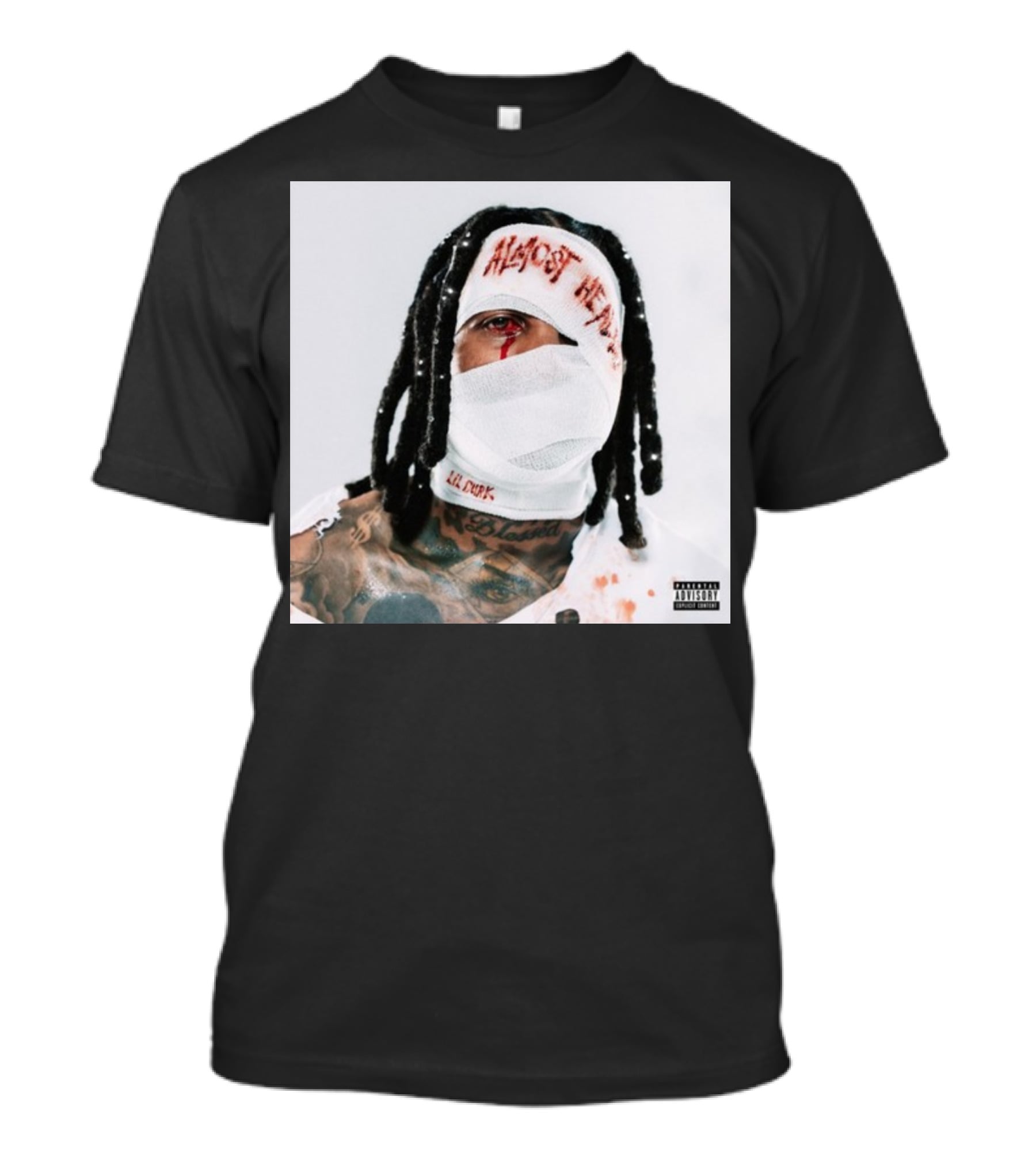 Lil Durk Almost Healed Bandaged Face Album T-Shirt