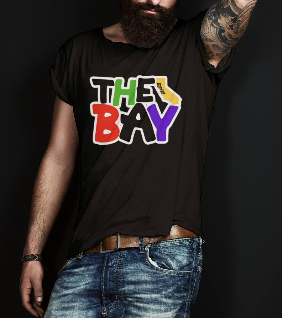 The Bay California Area Codes Colorful T-Shirt