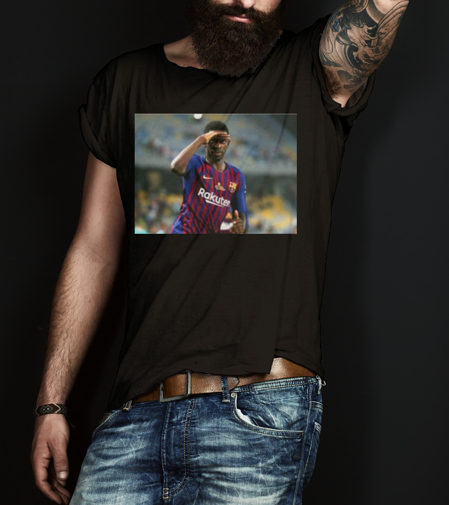 Koundé Dembélé Rakuten FC Barcelona Football Jersey T-Shirt
