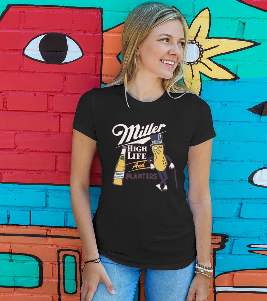 Miller High Life And Planters Mr. Peanut Collaboration T-Shirt