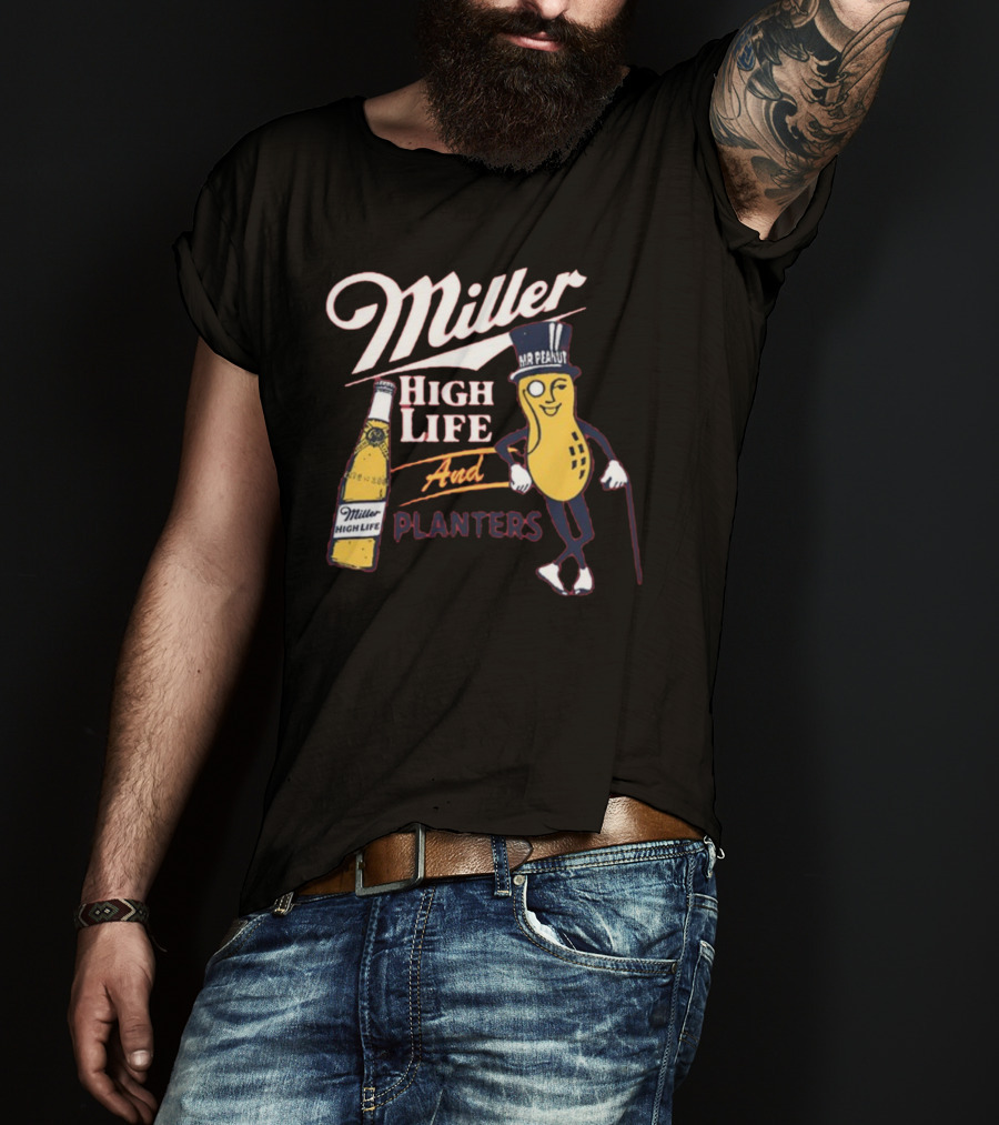 Miller High Life And Planters Mr. Peanut Collaboration T-Shirt