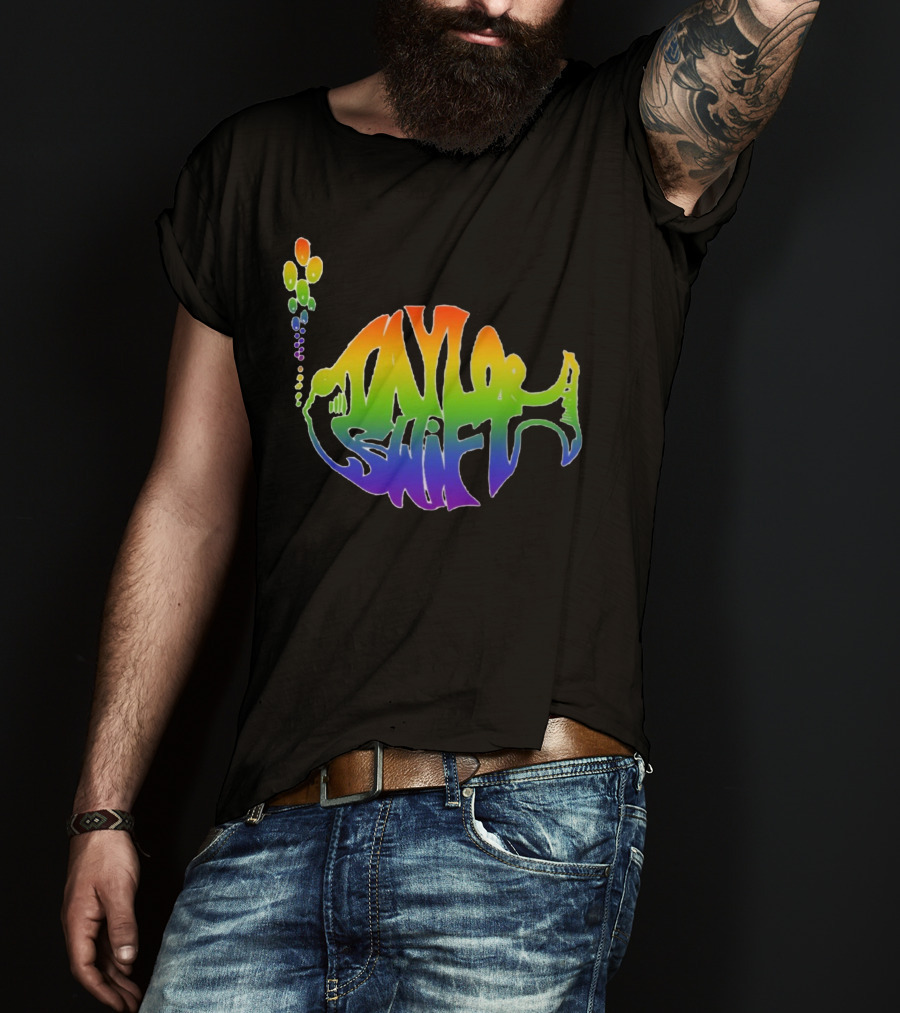 Taylor Swift Phish Logo Rainbow Bubbles T-Shirt