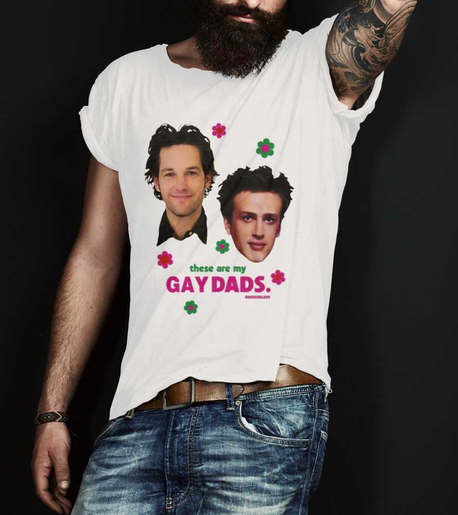These Are My Gay Dads Flowers Nuggclub 420 T-Shirt