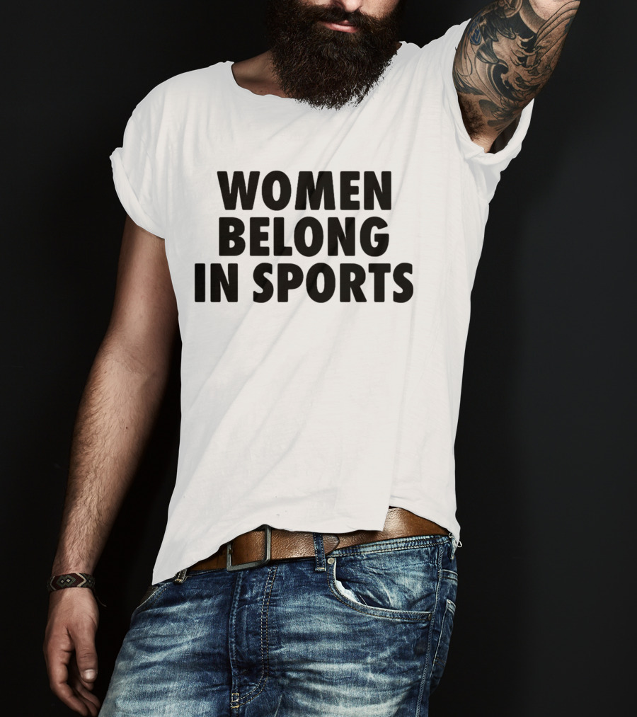 Jomboy Media Women Belong In Sports Empowerment Message T-Shirt