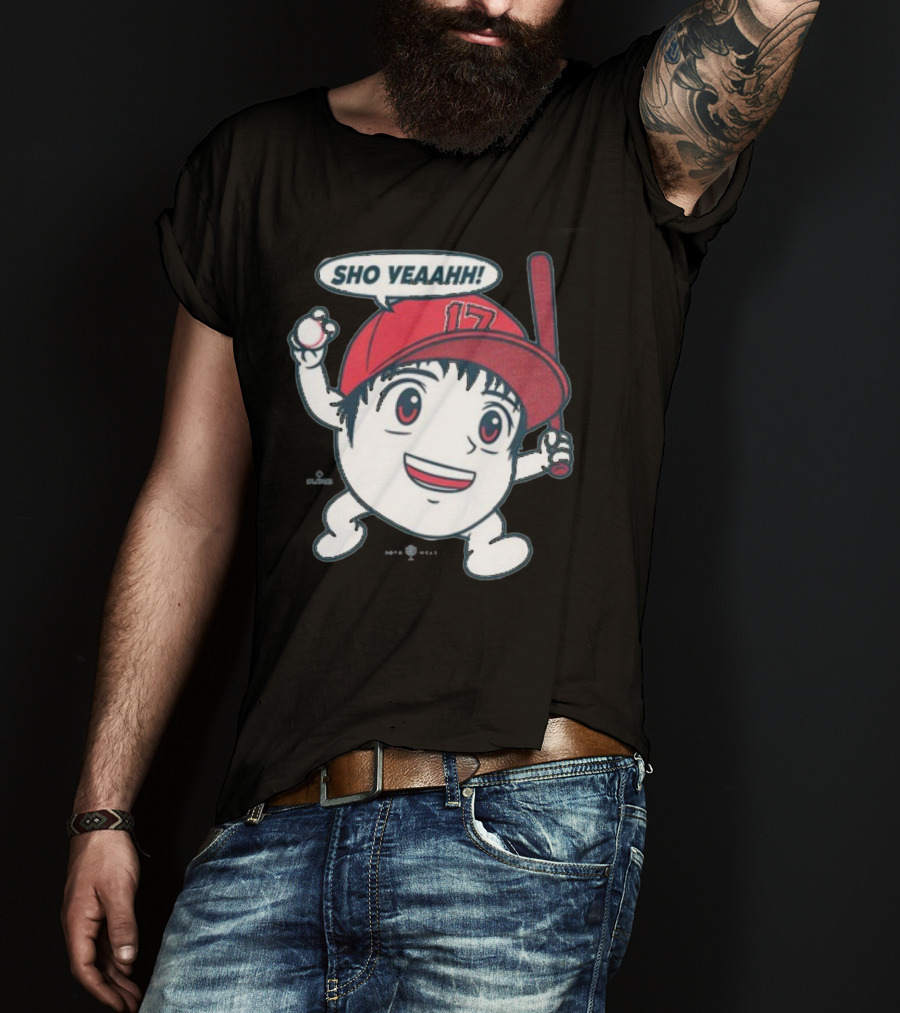 Sho Yeaahh Baseball Character 17 Red Cap Batting Pose T-Shirt