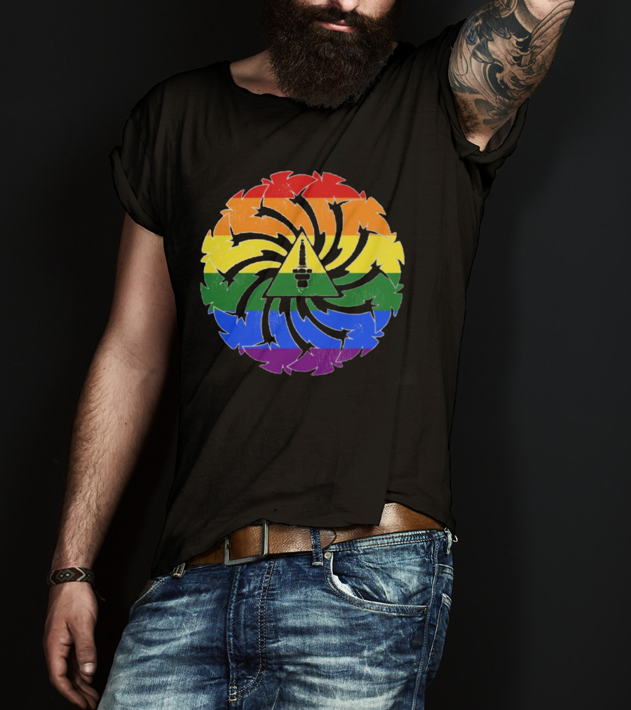 Soundgarden Spiral Pride Logo Rainbow Colors T-Shirt