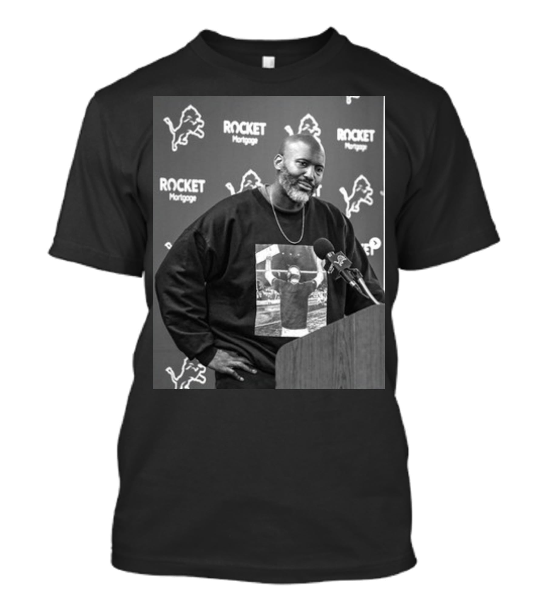 Lions Dan Campbell Rocket Mortgage Press Conference T-Shirt