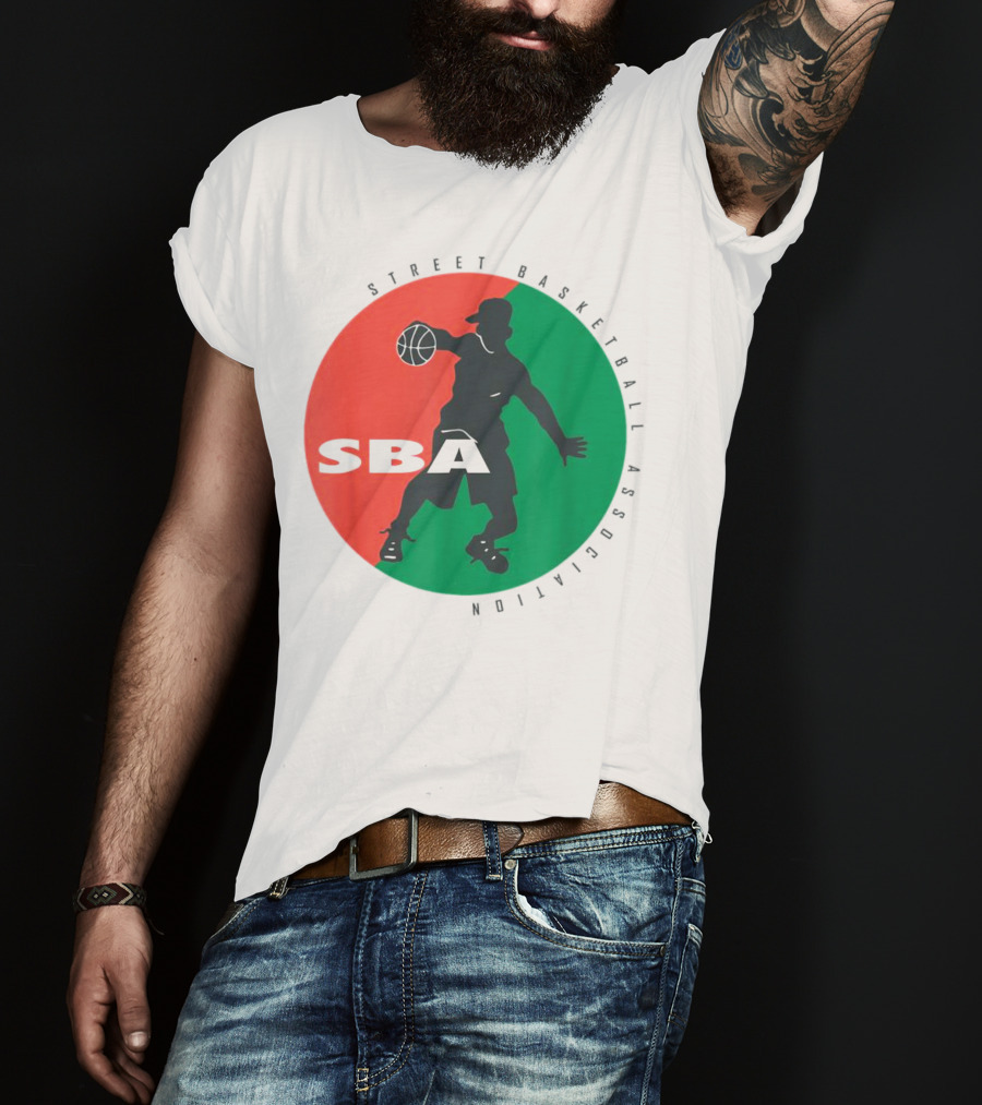 Street Basketball Association SBA Logo Circle T-Shirt