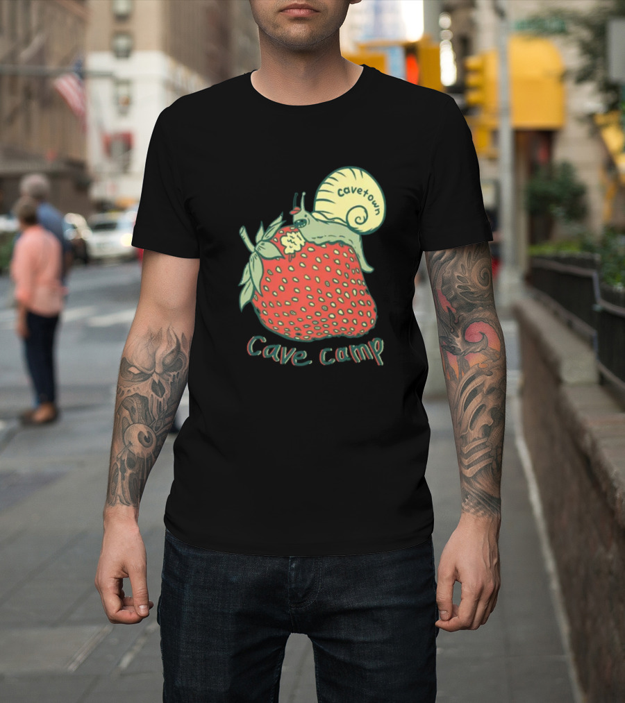 Cavetown Hungry Snail Strawberry Cave Camp T-Shirt