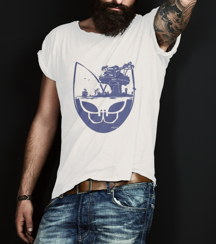 Gorillaz Plastic Beach Skull Island Electrolux T-Shirt