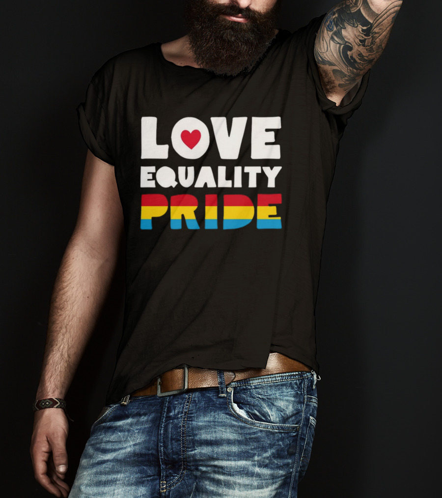 Belk Love Equality Pride Pansexual Flag Colors T-Shirt