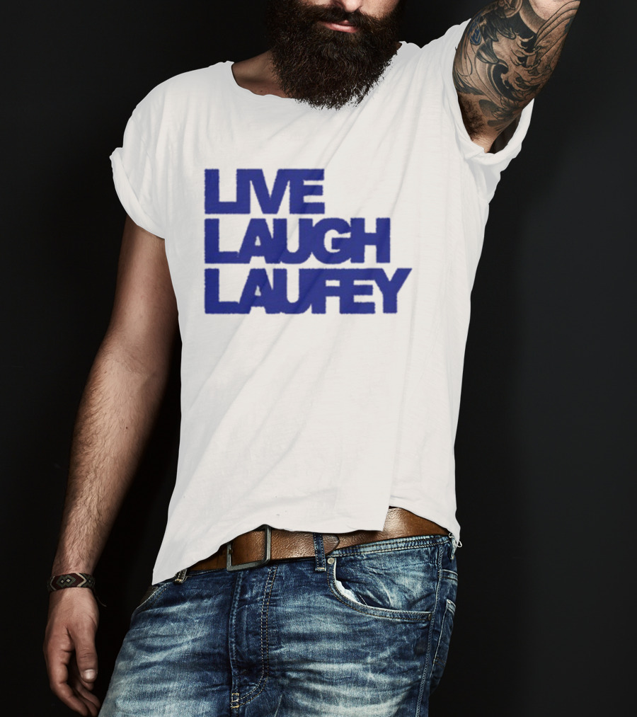 Laufeymusic Live Laugh Laufey Iconic Blue Text T-Shirt
