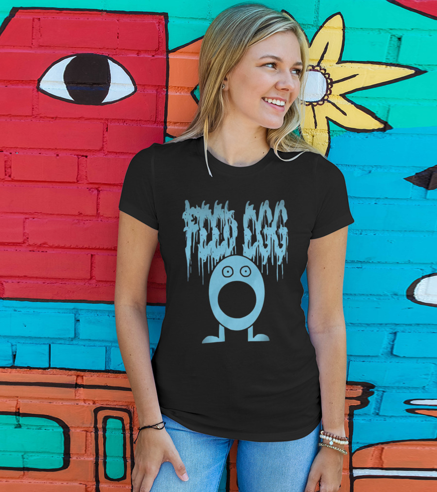 Block Stupidity Not Puberty Feed Egg Dripping Text Iconic T-Shirt