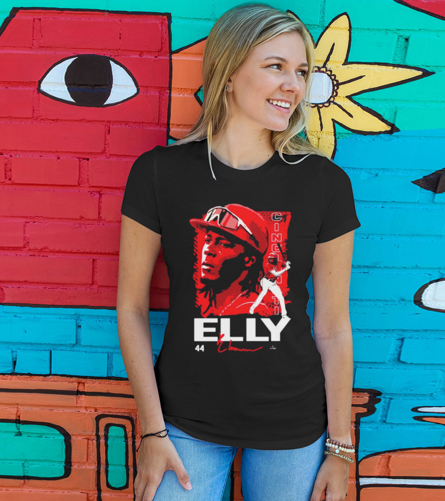 ELLY De La Cruz Cincinnati 44 Playmaker Baseball T-Shirt