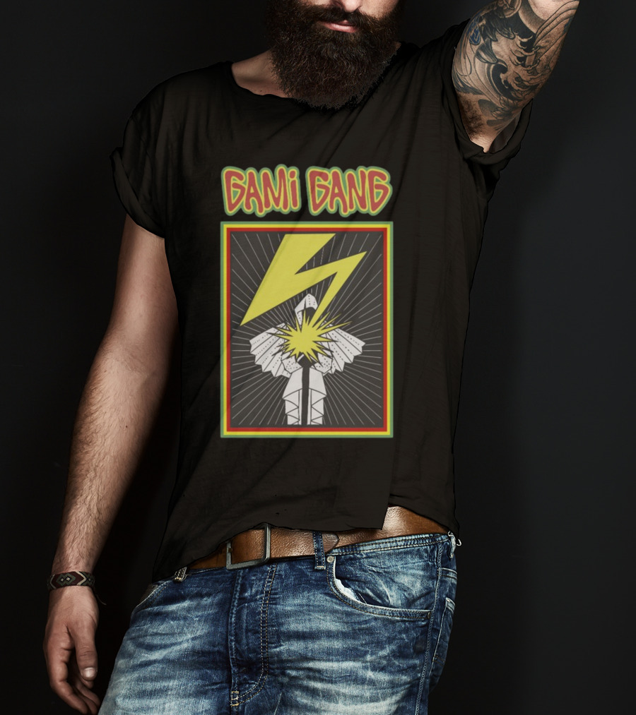Gami Gang Origami Lightning Explosion Retro T-Shirt