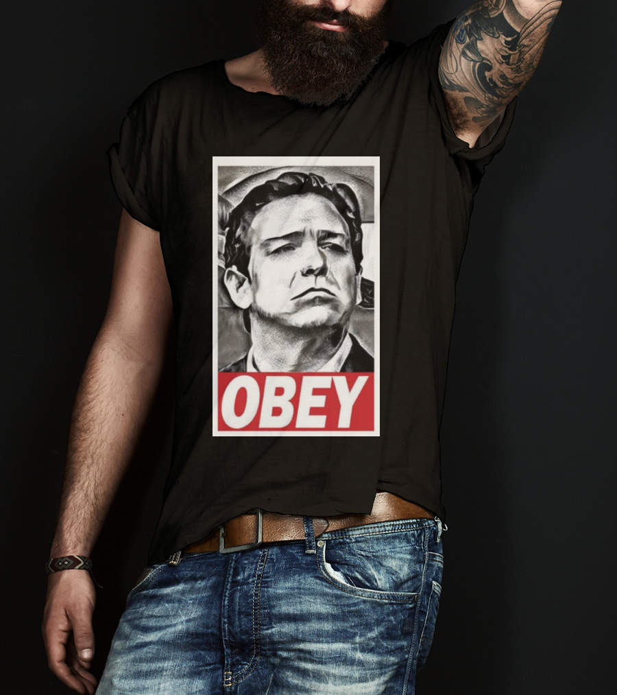 Never Desantis Obey Portrait T-Shirt