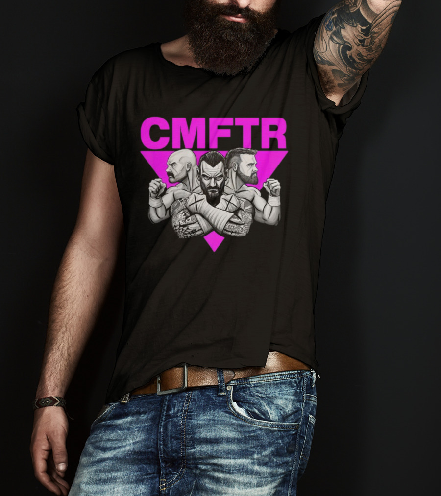 CMFTR Wrestling Trio Portrait By Hal Haney T-Shirt