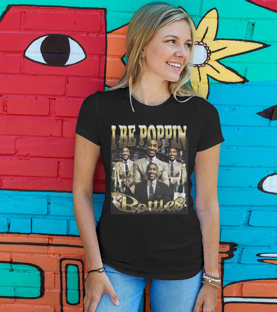 I Be Poppin Bottles Memeabletees Multiple Suited Figures With Champagne T-Shirt