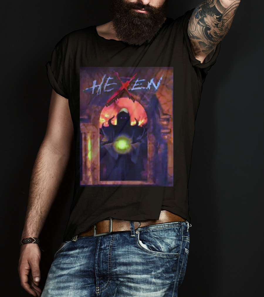Hexen Mysterious Hooded Figure With Glowing Orb T-Shirt