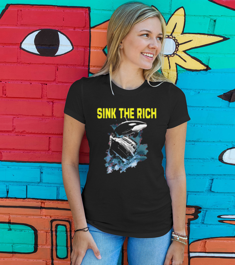 Sink The Rich Killer Whale Yacht Destruction T-Shirt