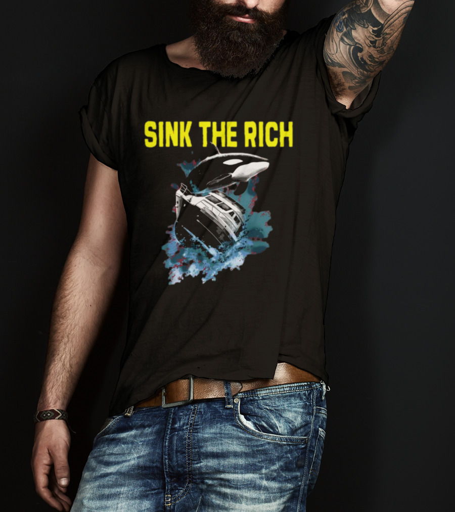 Sink The Rich Killer Whale Yacht Destruction T-Shirt
