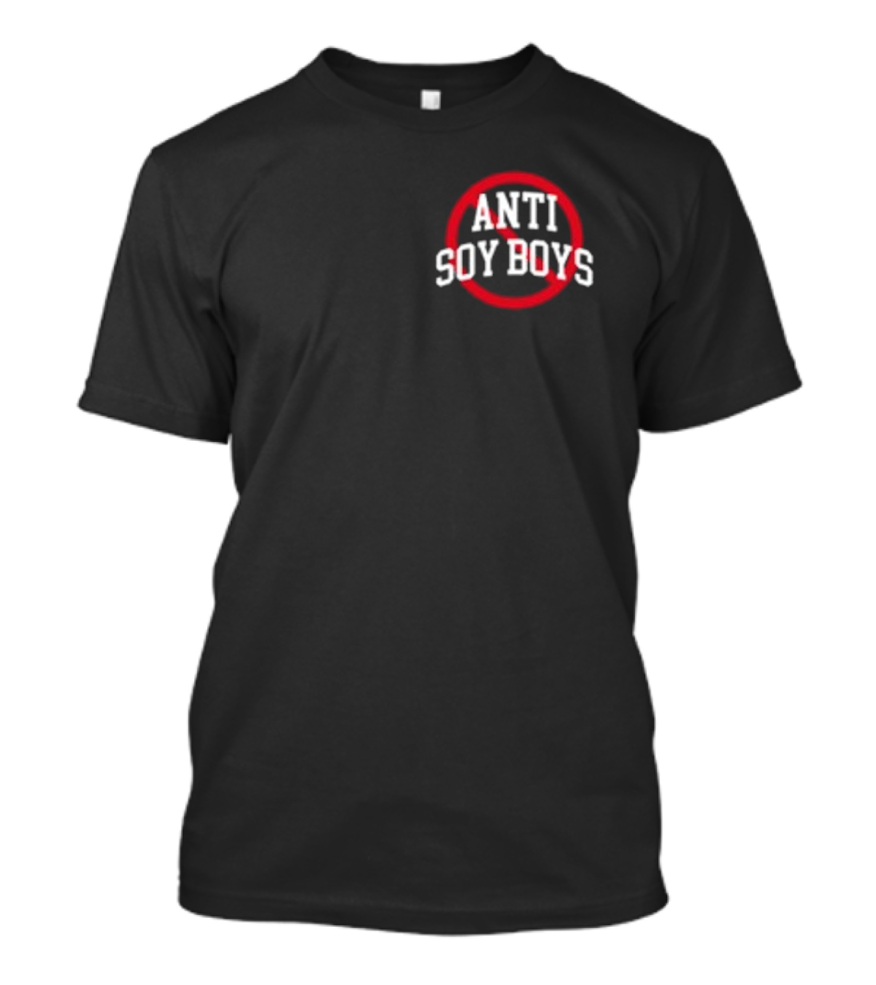 ANTI SOY BOYS Red Circle Slash Typography T-Shirt