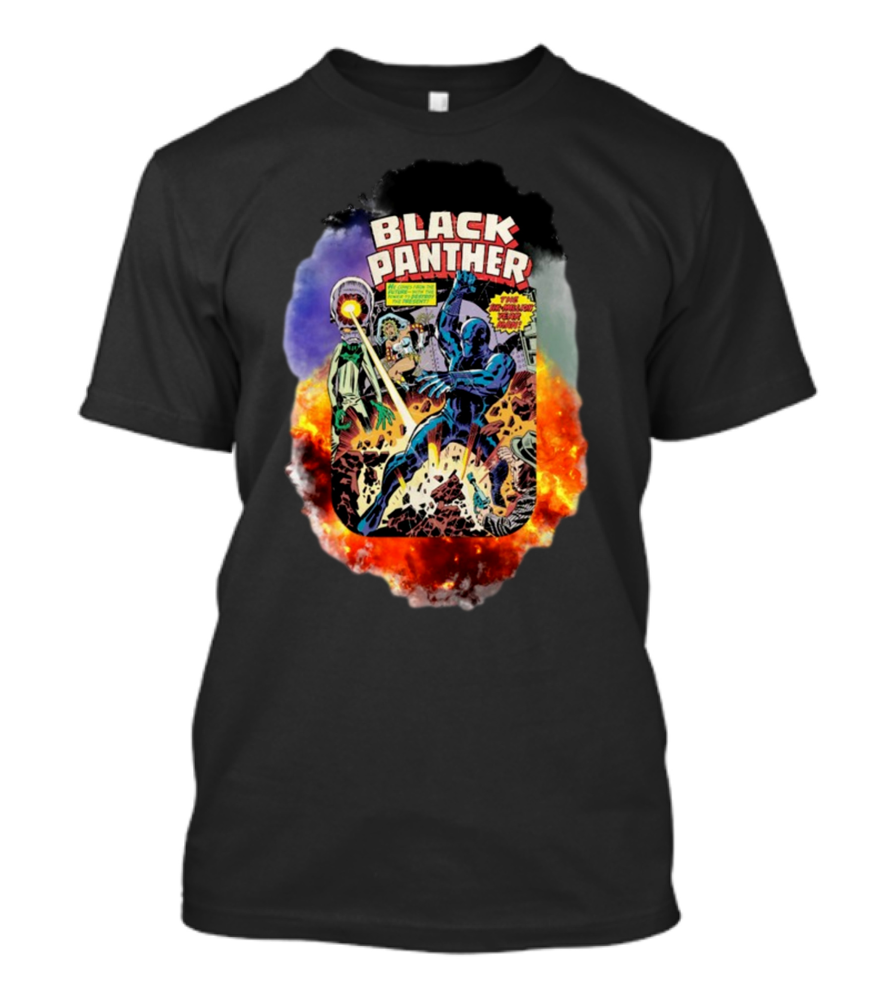 Black Panther Comics Explosive Action The Six-Million Year Man T-Shirt