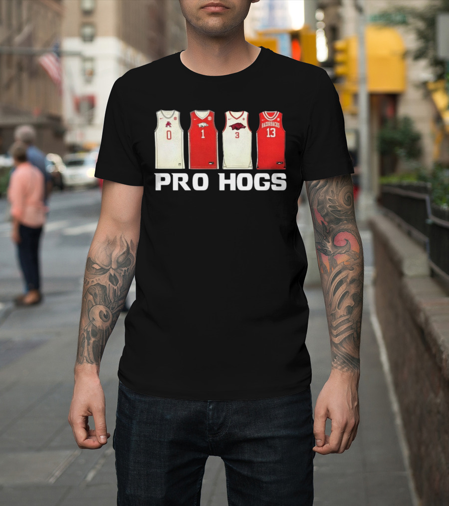 Pro Hogs Arkansas Basketball Jerseys Razorbacks Icons T-Shirt