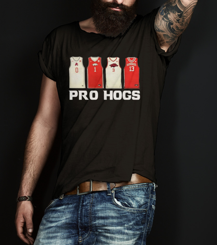 Pro Hogs Arkansas Basketball Jerseys Razorbacks Icons T-Shirt