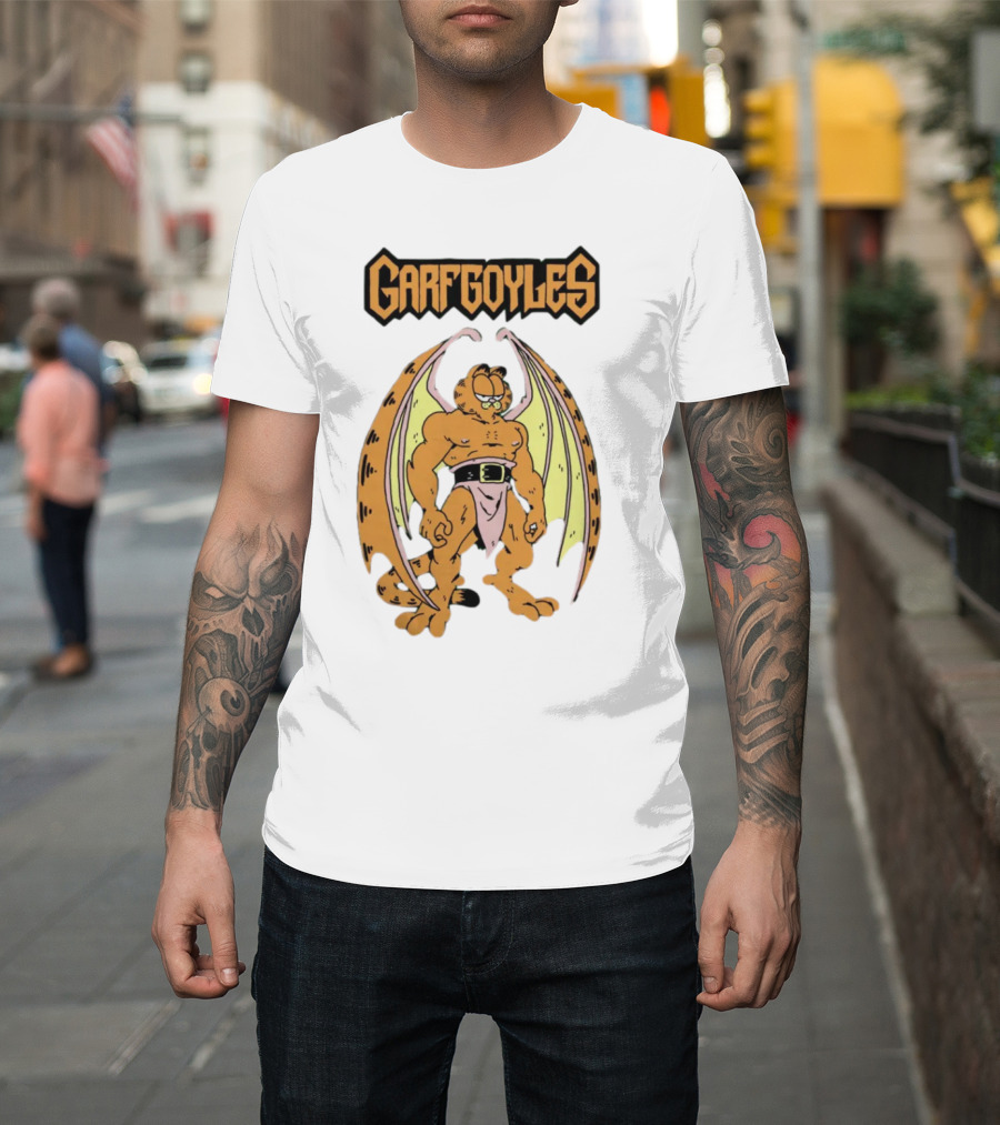 Garfgoyles Garfield David C. Smith T-Shirt