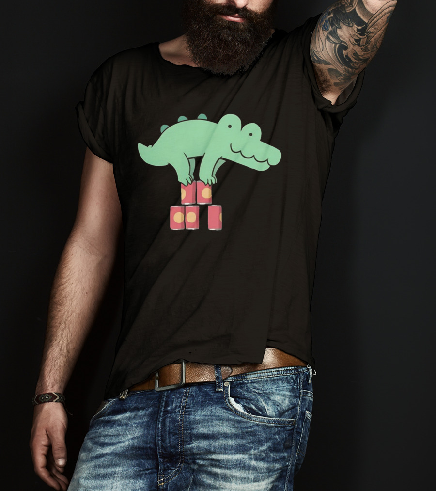 Deadlycomics Orlando Alligator Balancing On Cans T-Shirt