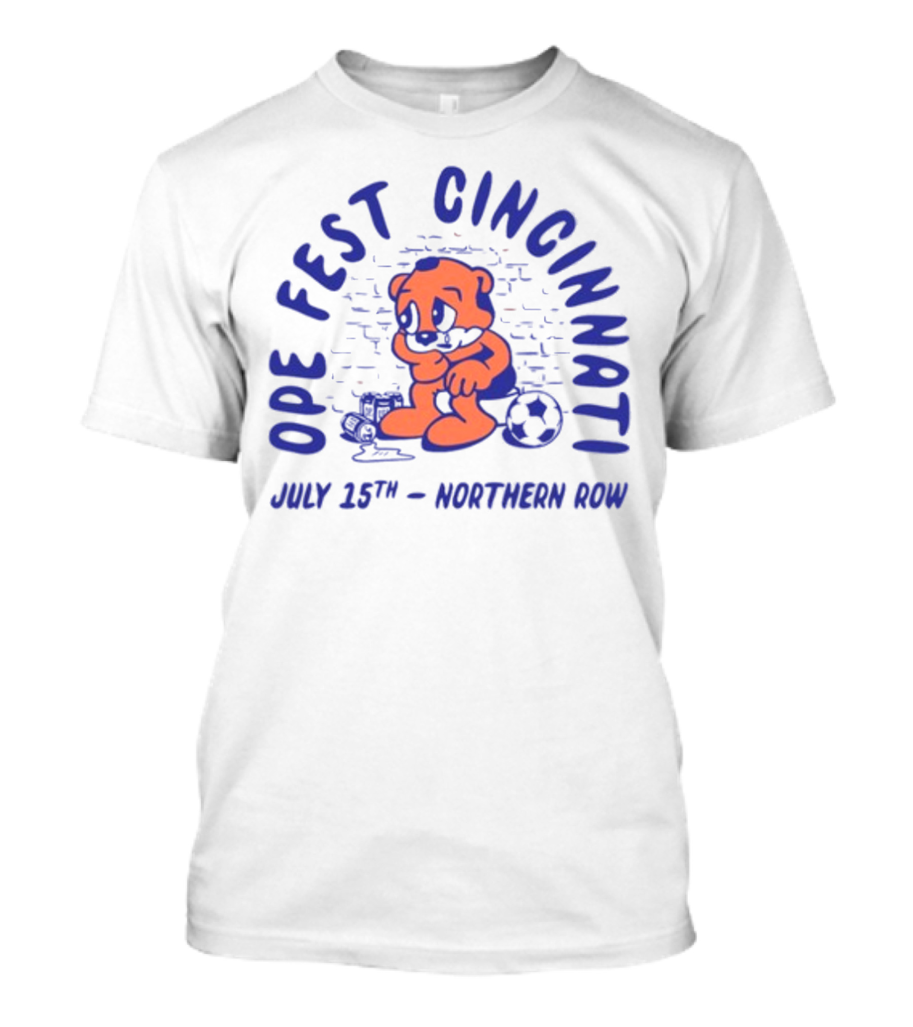 Ope Fest Cincinnati July 15th Northern Row Soccer Bear T-Shirt