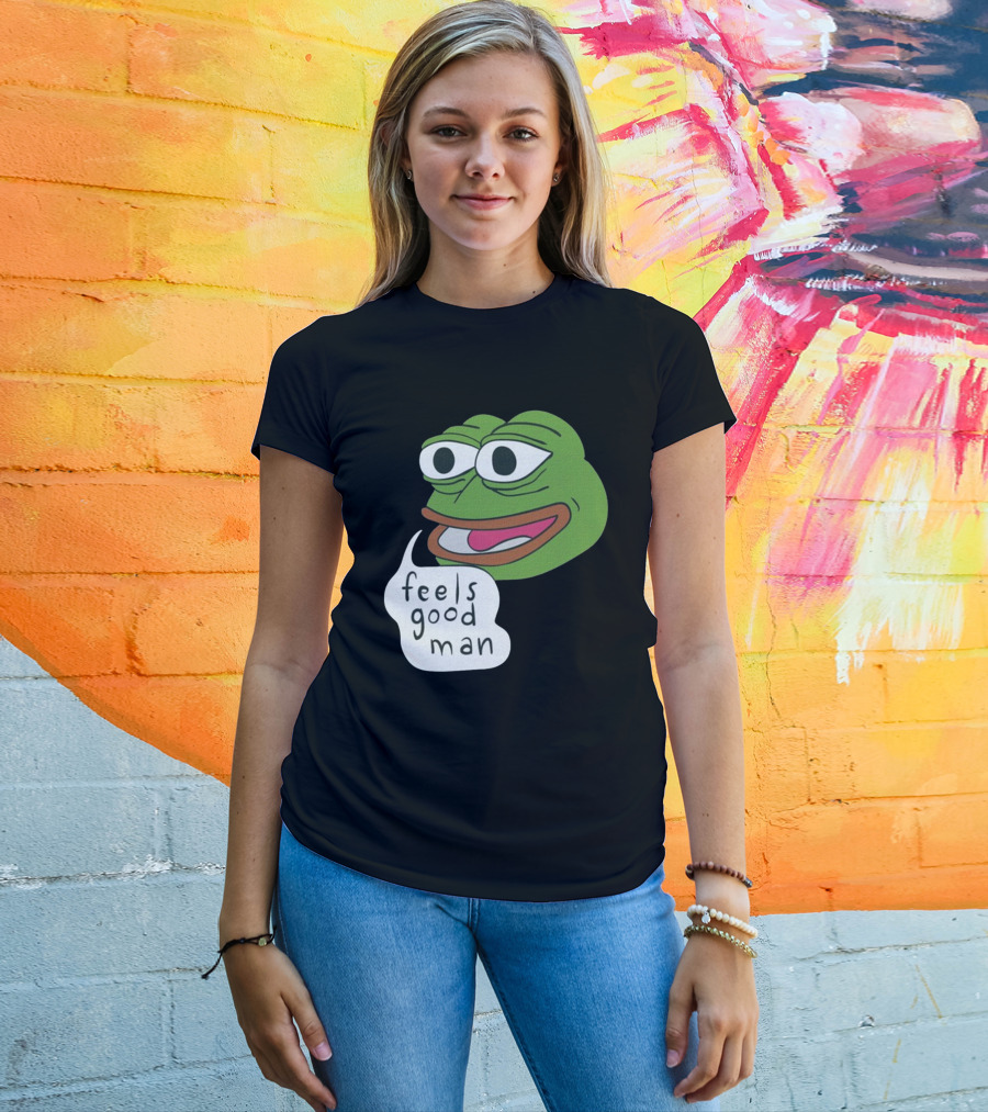 Pepe Feels Good Man Meme Iconic Expression T-Shirt