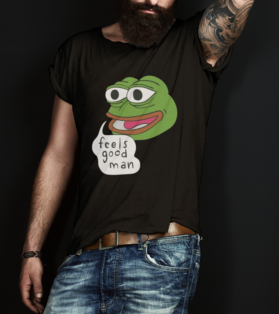 Pepe Feels Good Man Meme Iconic Expression T-Shirt
