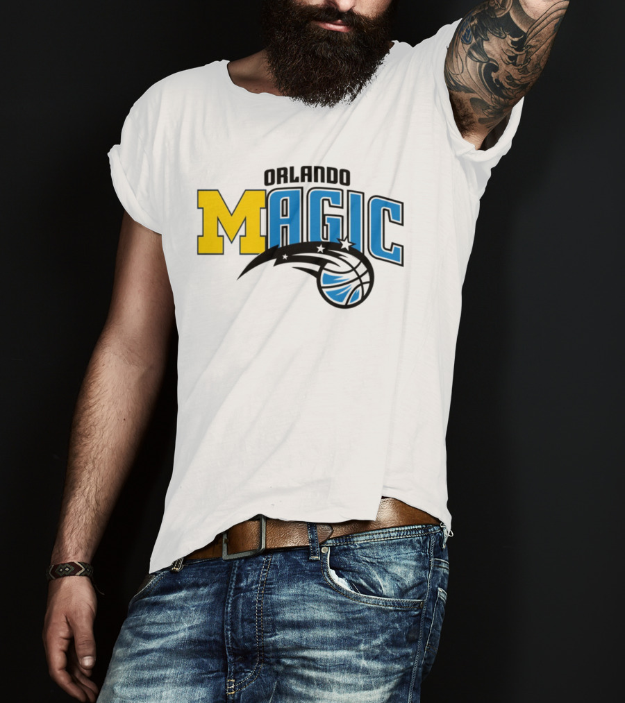 Orlando Magic Michigan Sports Collab Swanky Wolverine T-Shirt
